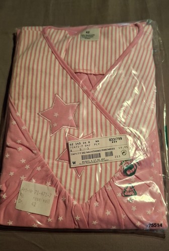 Damen nachthemd pink - damen, pink/weiss
