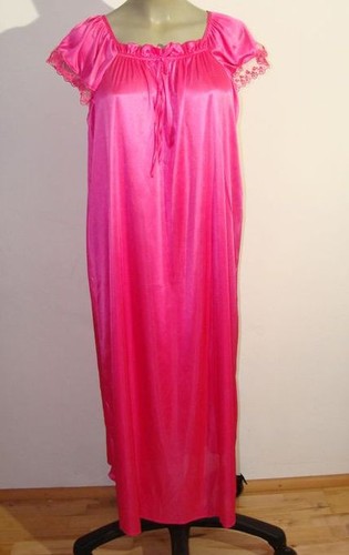 Vintage satin glanz nachthemd - satin,